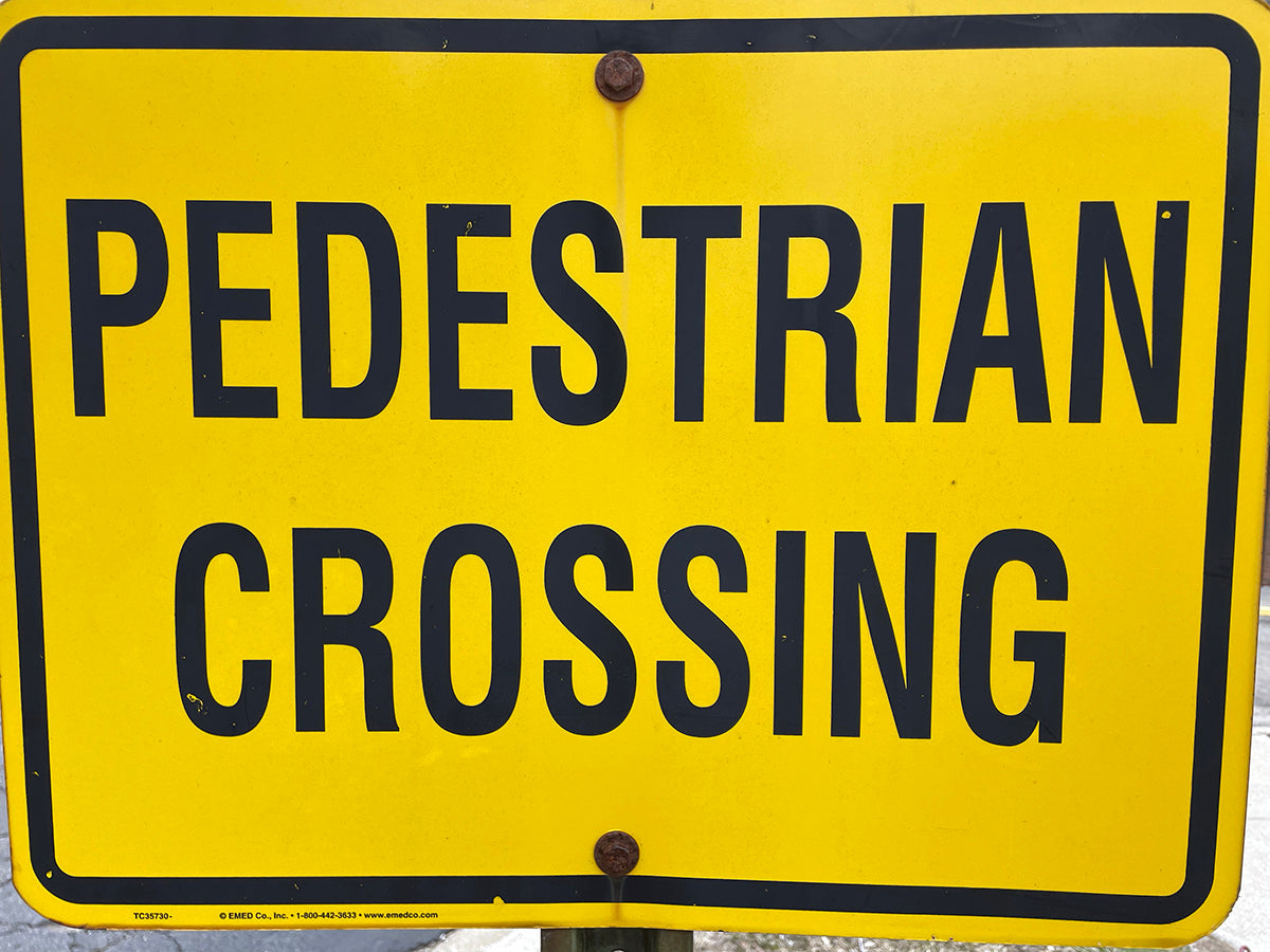 Free Pedestrian Crossing Sign Stock Photography