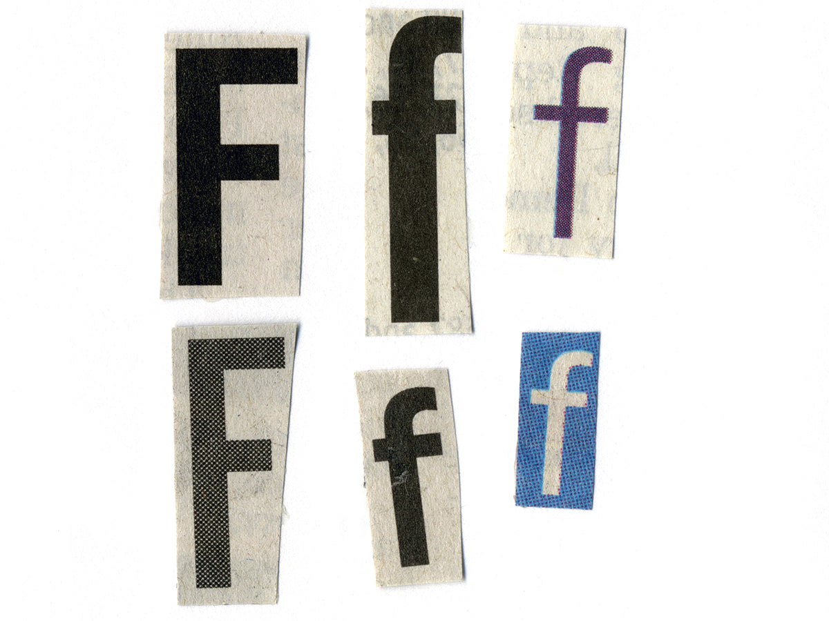 Free Cutout F Letters from Magazines Stock Photography