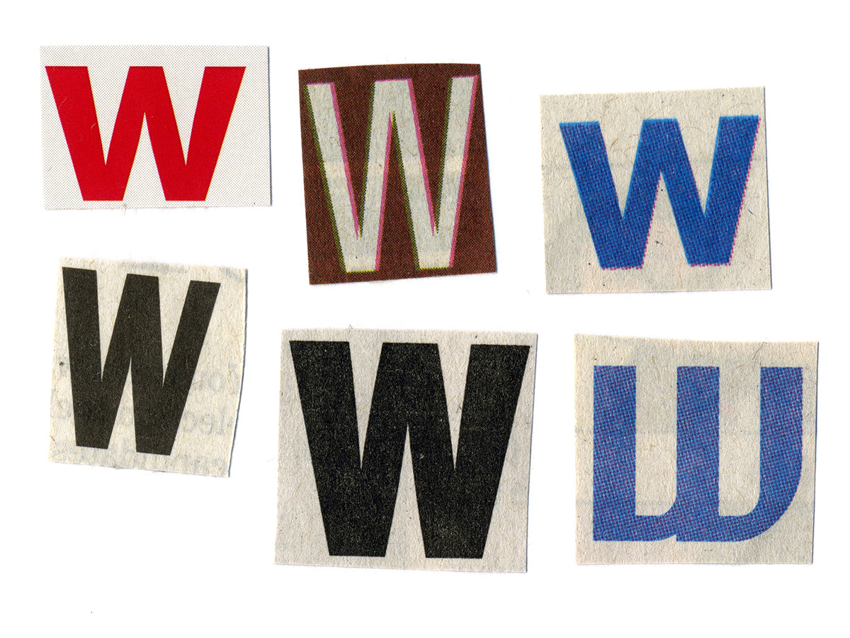 Free Cut-Out Letter Ws Stock Photography