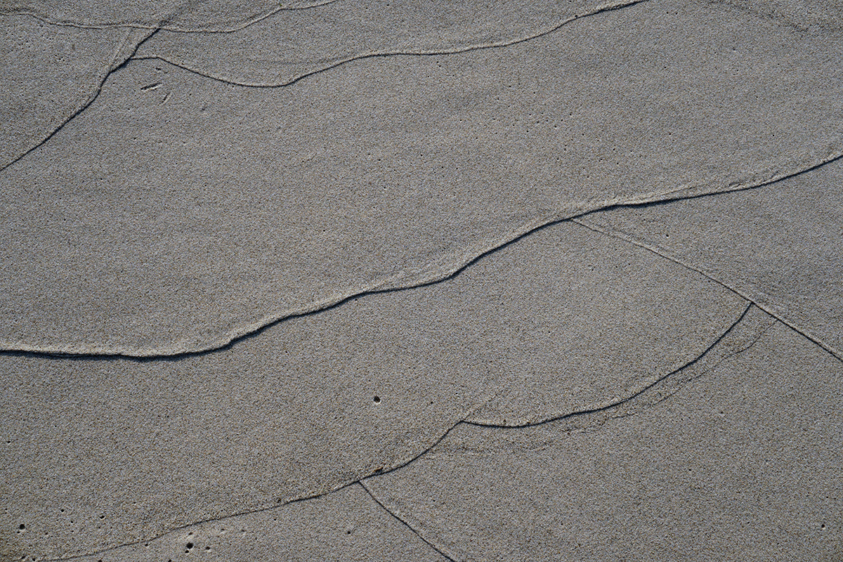 Free Textured Sand Lines on Beach Stock Photography