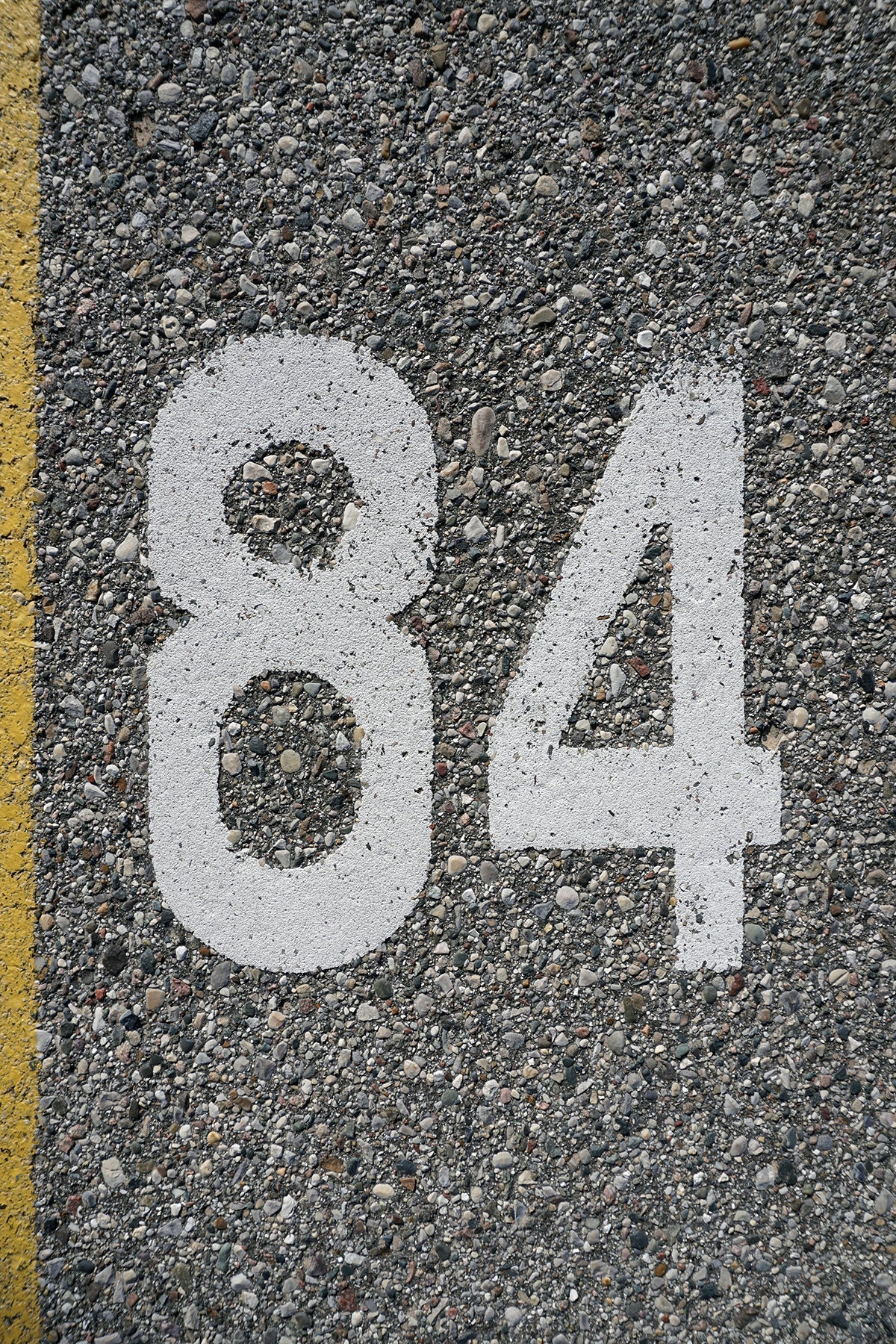 Free Parking Spot Number 84 Stock Photography