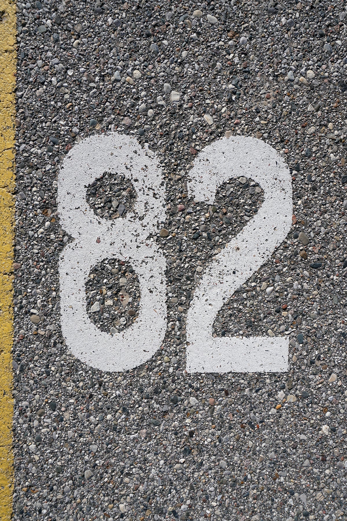 Free Parking Spot Number 82 Stock Photography