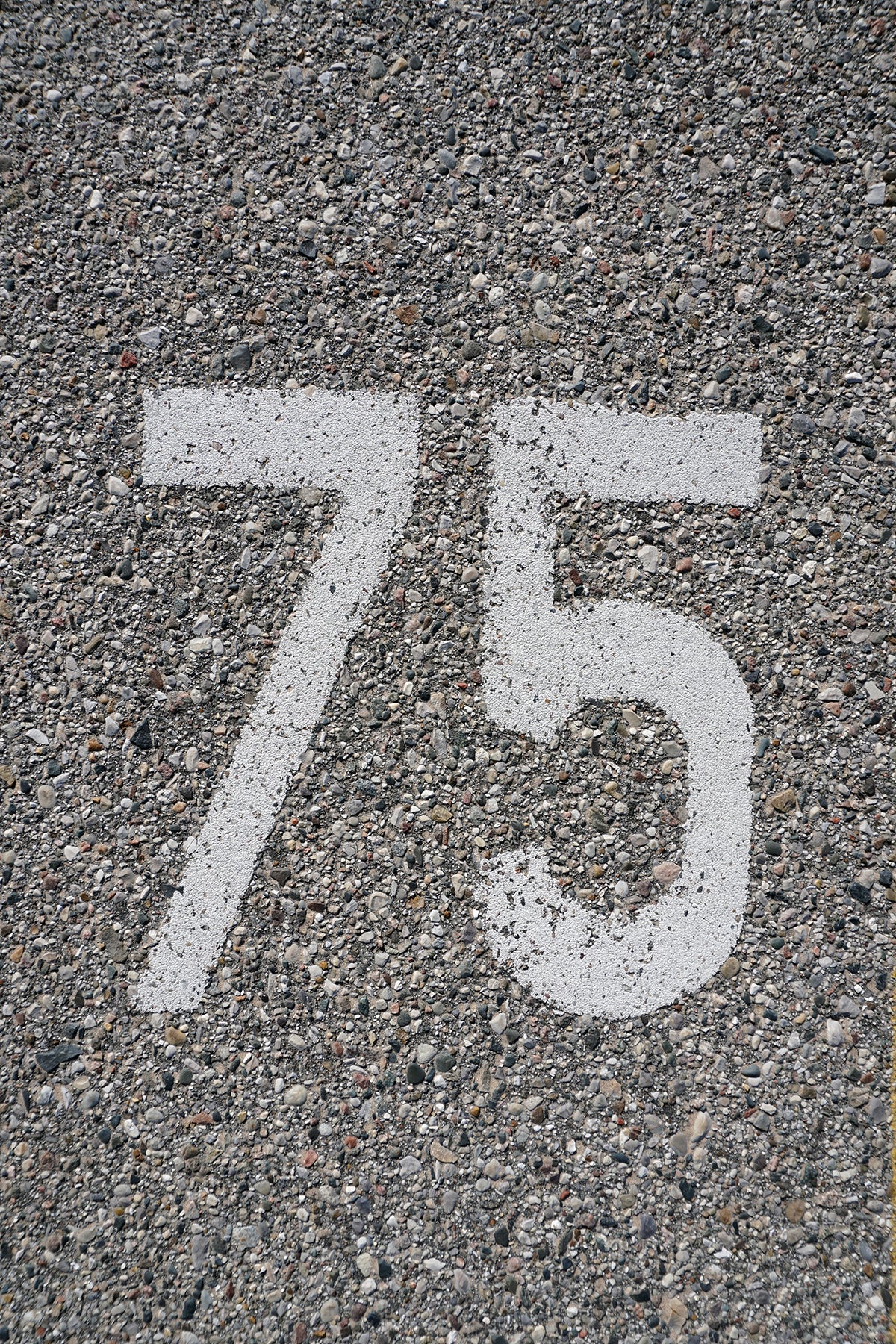 Free Parking Spot Number 75 Stock Photography