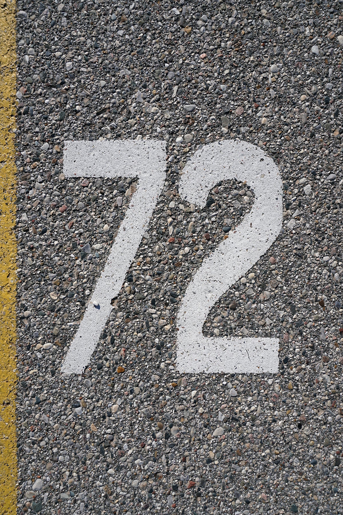 Free Parking Spot Number 72 Stock Photography
