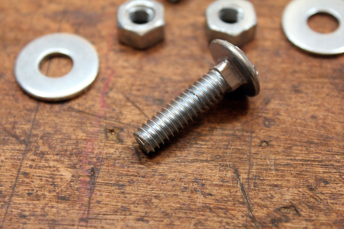 Free Threaded Bolt with Washers and Nuts Stock Photography