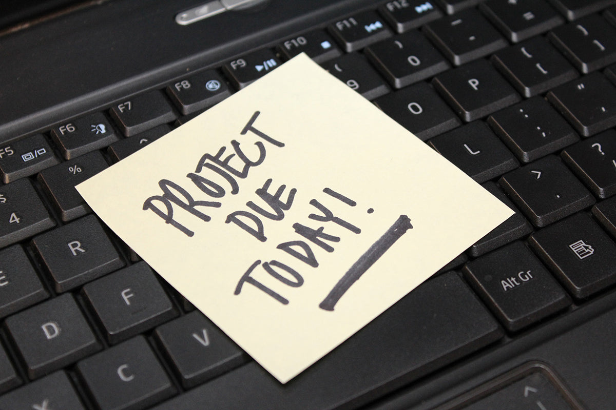 Free Project Due Today Sticky Note Stock Photography