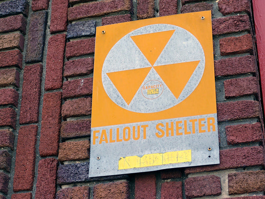 Free Vintage Fallout Shelter Sign Stock Photography