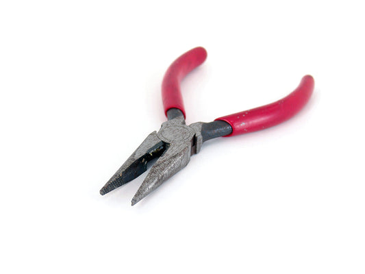 Free Open Needle-Nose Pliers on White Background Stock Photography