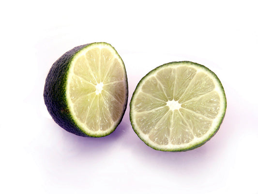 Free Halved Lime on White Stock Photography