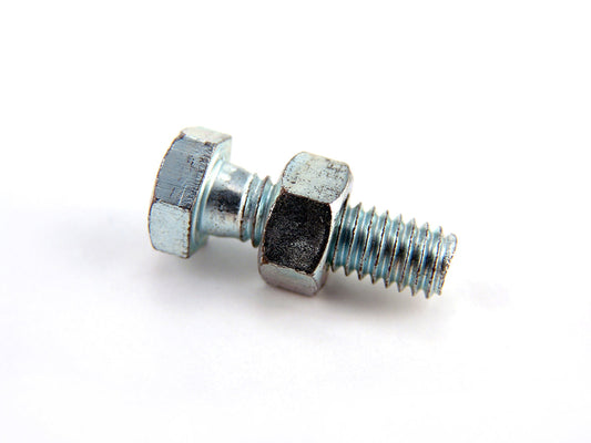 Free Metal Bolt and Nut on White Stock Photography
