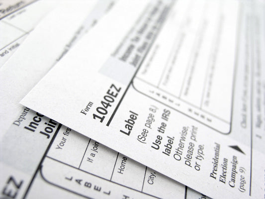 Free 1040EZ Tax Forms Close-Up Stock Photography