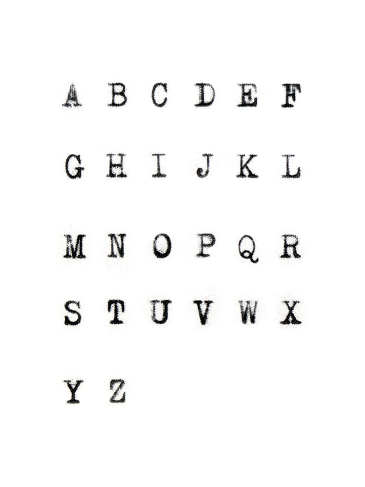 Free Uppercase Alphabet Typewriter Font Stock Photography