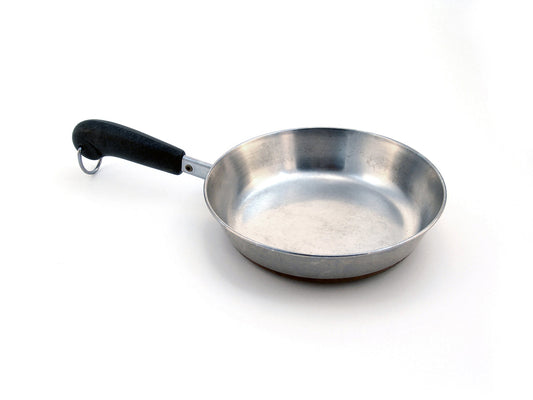 Free Aluminum Frying Pan with Black Handle Stock Photography