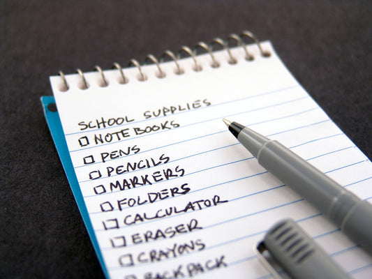 Free School Supplies Checklist Stock Photography