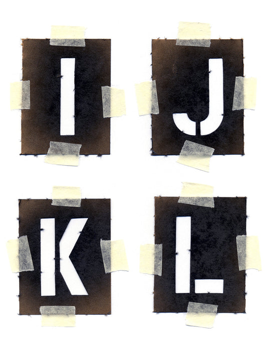 Free Stencil Letters I to L Stock Photography