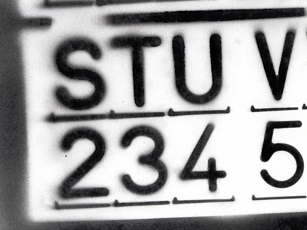 Free Stencil Alphabet and Numbers - STU and 234 Stock Photography