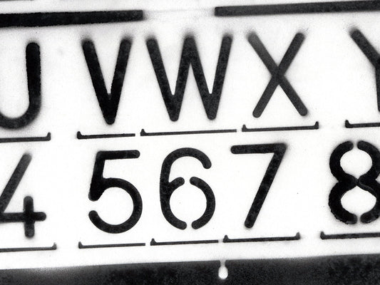 Free Stencil Alphabet and Numbers Stock Photography