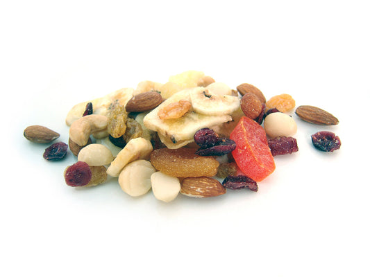 Free Close-Up Trail Mix Pile on White Background Stock Photography