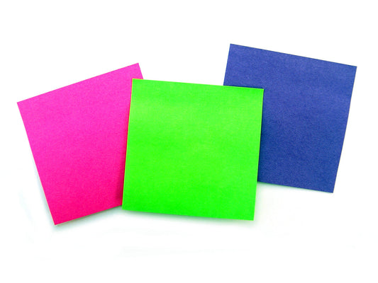 Free Three Neon Sticky Notes Side by Side Stock Photography