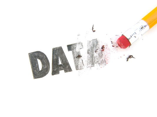 Free Pencil Erasing the Word 'Data' Stock Photography