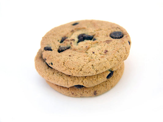 Free Stacked Chocolate Chip Cookies on White Stock Photography
