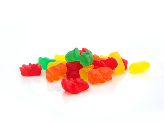 Free Colorful Gummy Bears Pile Stock Photography
