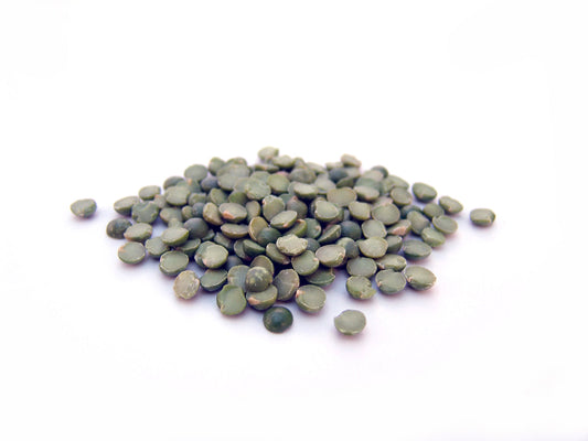 Free Green Split Peas on White Stock Photography