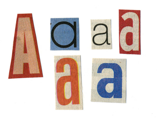 Free Collage of Letter A Cutouts Stock Photography