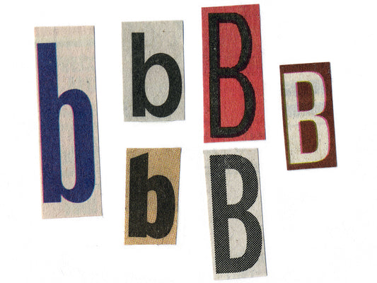 Free Collage of Letter B Cutouts Stock Photography