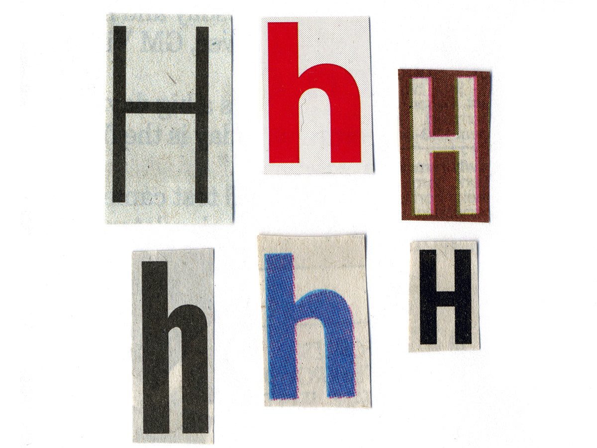 Free Cutout H Letters from Magazines Stock Photography