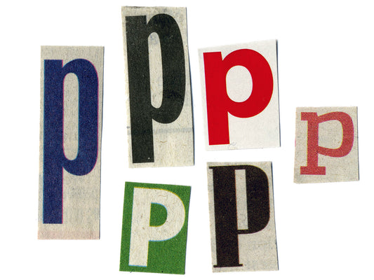 Free Cut-Out Letter P Variations Stock Photography