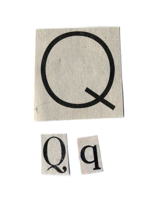 Free Cut-Out Letter Q Variations Stock Photography