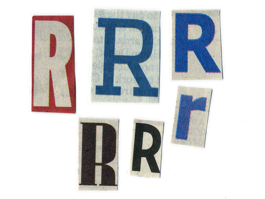 Free Cut-Out Letter R Variations Stock Photography