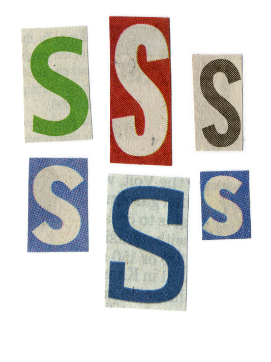 Free Cut-Out Letter S Variations Stock Photography