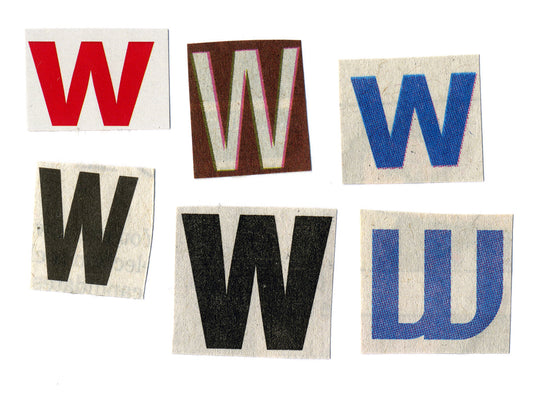 Free Cut-Out Letter Ws Stock Photography