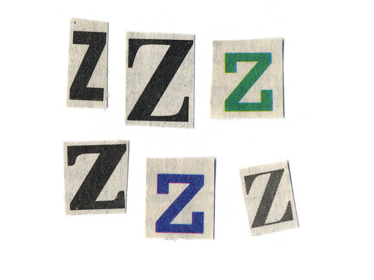 Free Cut-Out Letter Zs Stock Photography