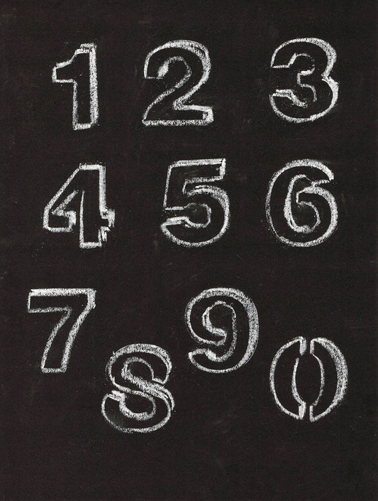 Free Chalk Numbers Set 1 Stock Photography