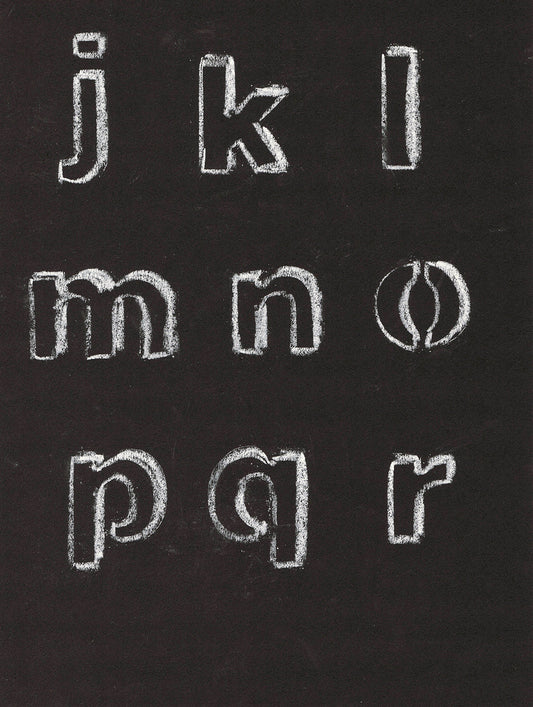 Free Chalk Lowercase Letters Part 2 Stock Photography