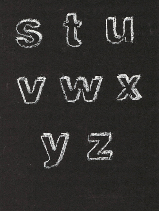 Free Chalk Lowercase Letters Part 3 Stock Photography