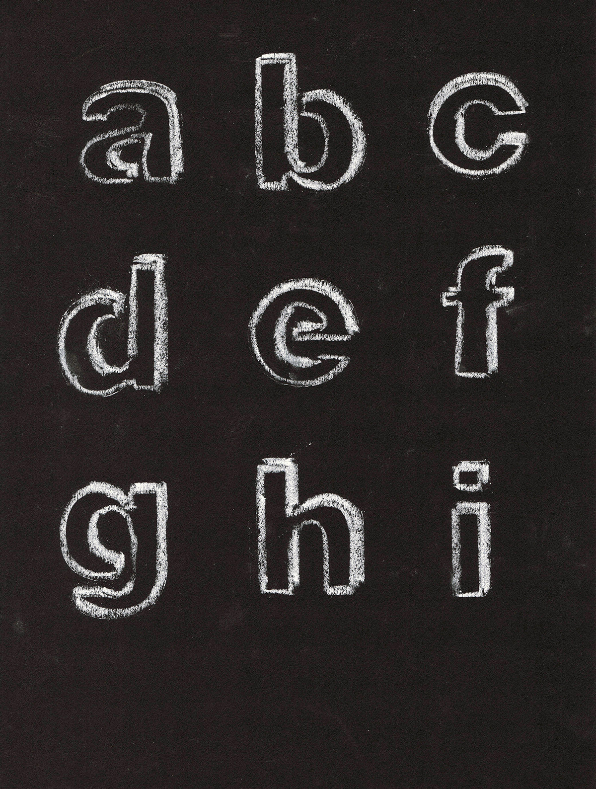Free Chalk Lowercase Letters Part 1 Stock Photography