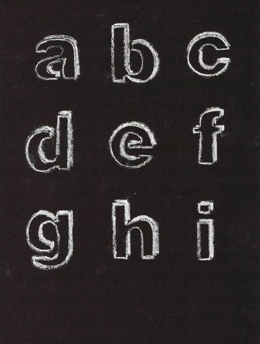 Free Chalk Lowercase Letters Part 1 Stock Photography