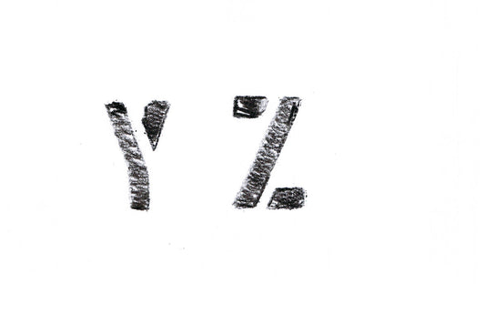 Free Stencil Alphabet Letters Y and Z Stock Photography