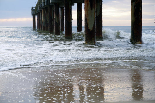 Free Ocean Pier at Sunset Stock Photography