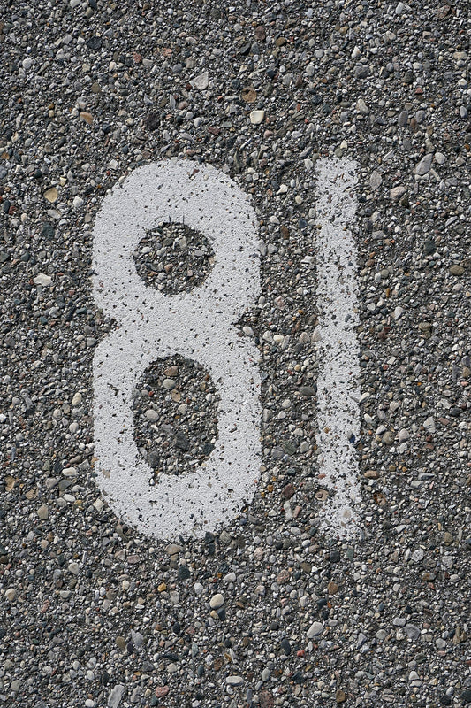 Free Parking Lot Number 81 Stock Photography
