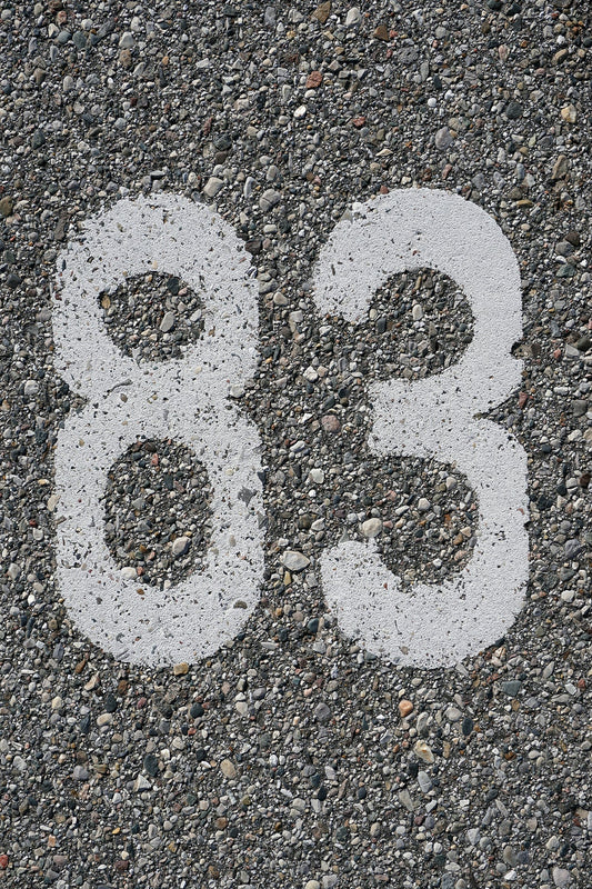 Free Parking Lot Number 83 Stock Photography