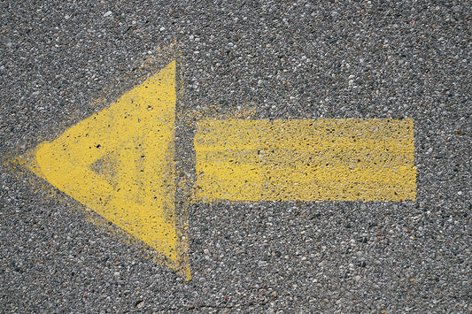 Free Straight Yellow Arrow on Asphalt Stock Photography