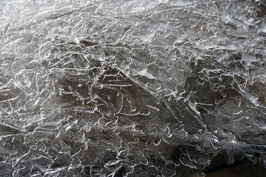 Free Cracked Surface of Clear Ice Stock Photography