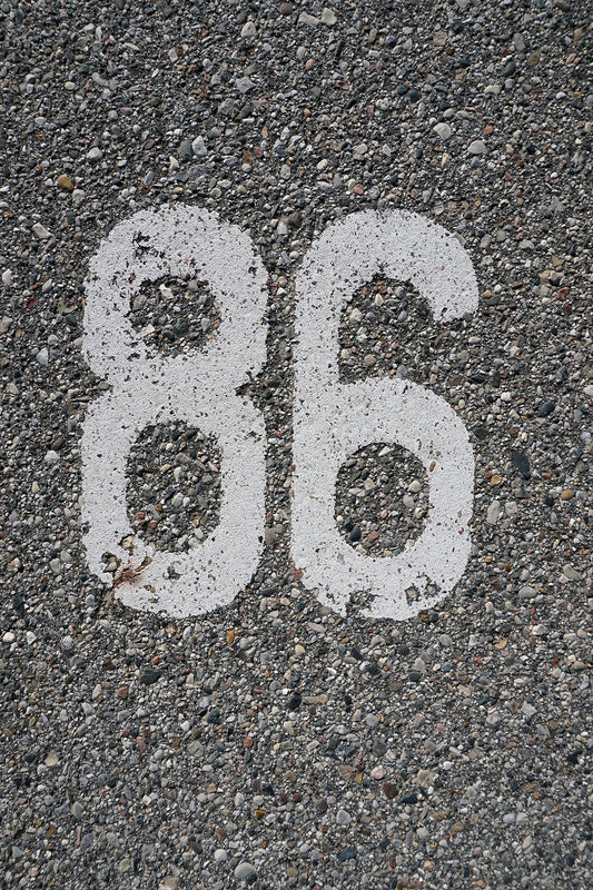 Free Parking Spot Number 86 Stock Photography
