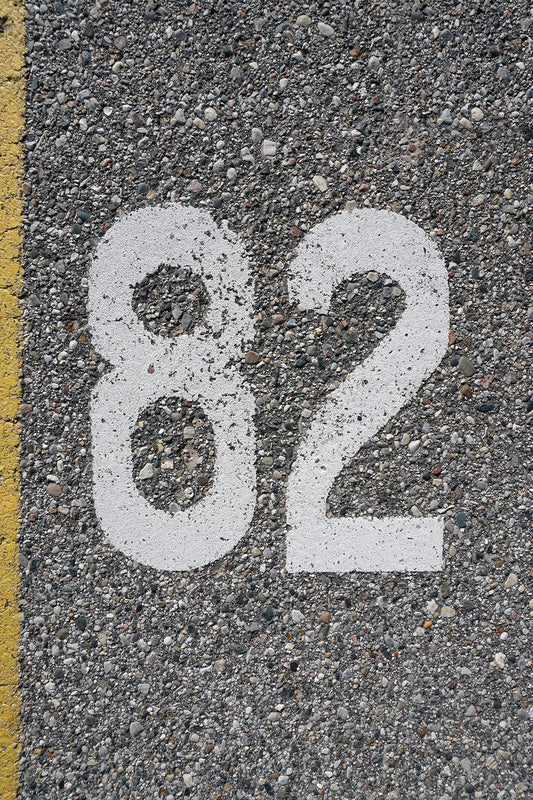 Free Parking Spot Number 82 Stock Photography