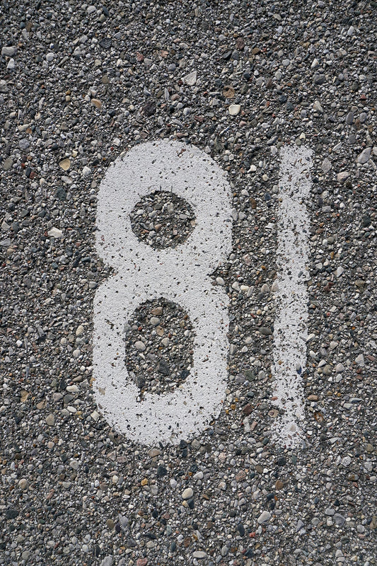 Free Parking Spot Number 81 Stock Photography